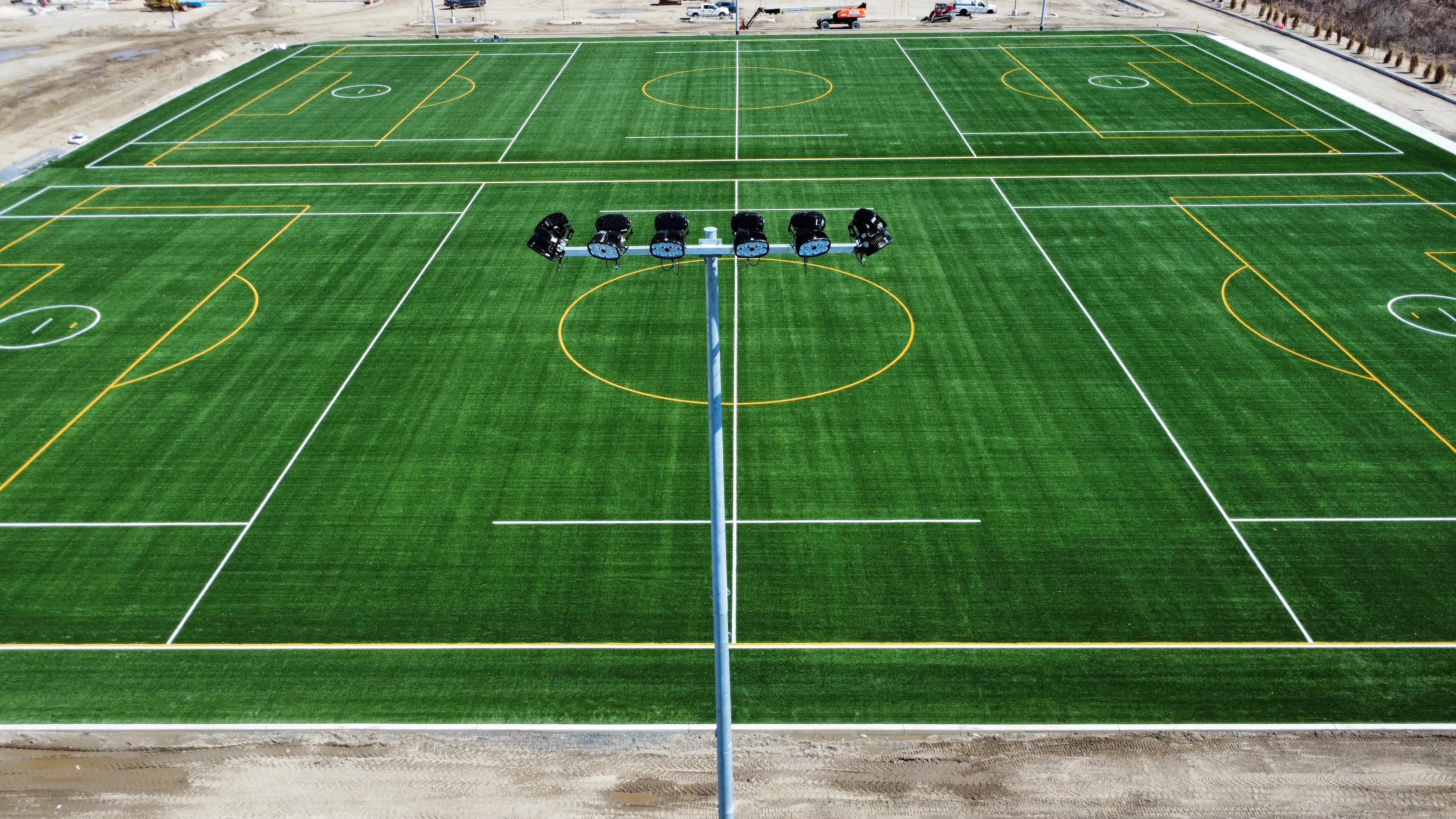Outdoor turf fields